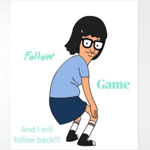 Canon Black & Blue Character Illustration Print follow game